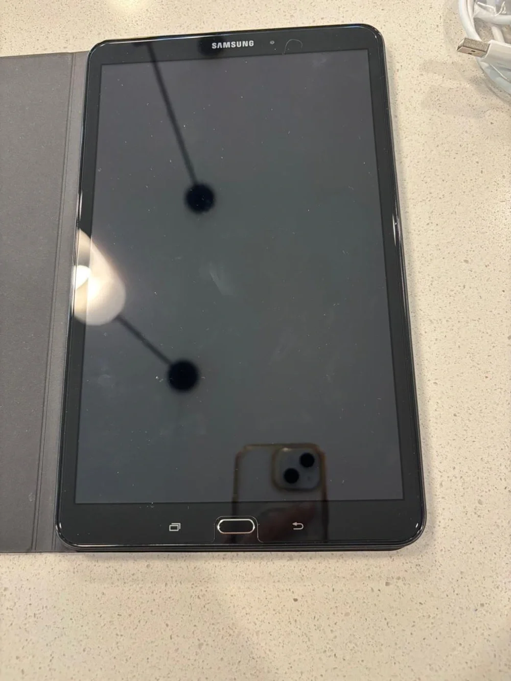 Samsung Galaxy Tab A 10.1 SM-T587P 16GB Black Tablet Case Charger #E49